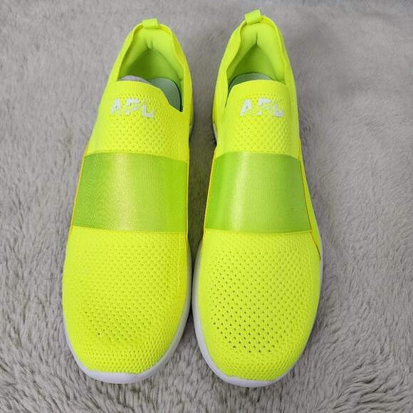 APL TechLoom Bliss Men’s Running Sneakers - Bright Yellow Energy White NEW 11.5 - Picture 8 of 15